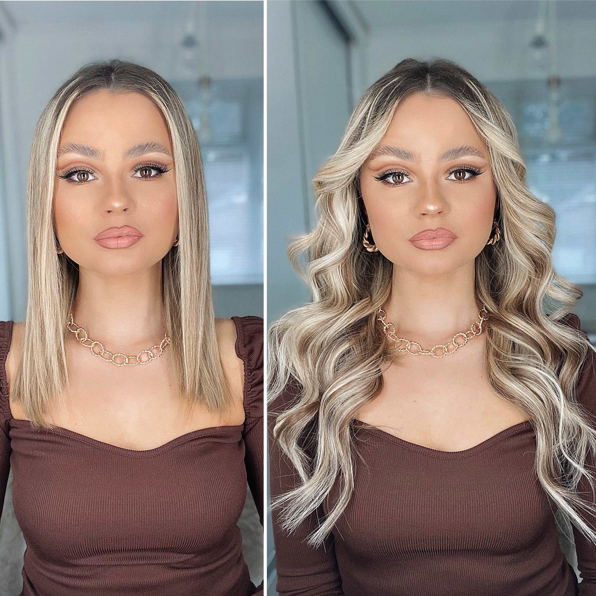 hair extensions before and after